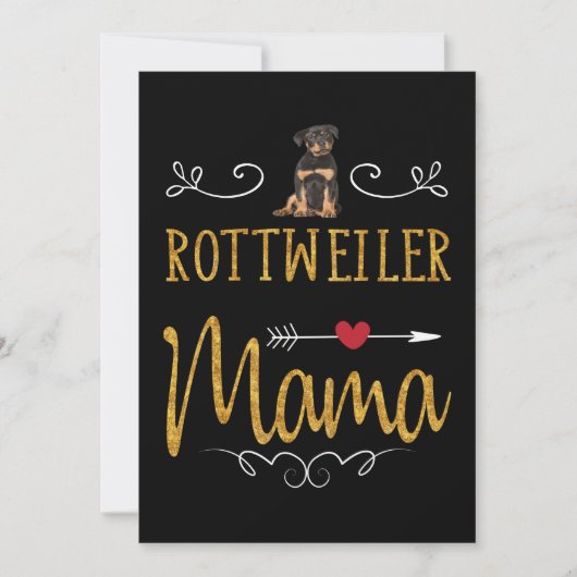 Rottweiler liefde mama feestdagenkaart (Voorkant)
