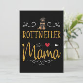 Rottweiler liefde mama feestdagenkaart (Staand voorkant)