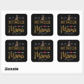 Rottweiler liefde mama vierkante sticker (Vel)