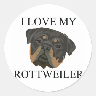 ROTTWEILER Liefde! Ronde Sticker