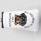 Rottweiler-Liefhebber Golfheadcover (Voorkant)