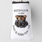 Rottweiler-Liefhebber Golfheadcover (Draai 90)