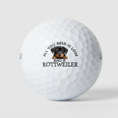 Rottweiler-lievende golfer golfballen (Voorkant)