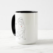 Rottweiler Lijntekening met Naam Mok (Voorkant links)