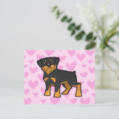 Rottweiler Love Briefkaart (Staand voorkant)