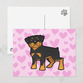 Rottweiler Love Briefkaart (Voorkant / Achterkant)