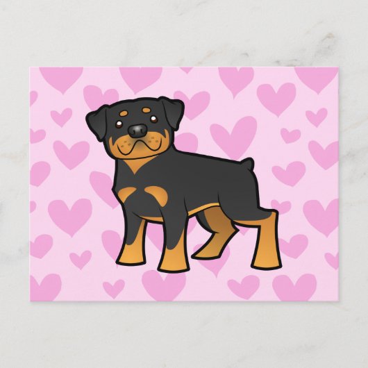 Rottweiler Love Briefkaart (Voorkant)