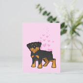 Rottweiler Love Briefkaart (Staand voorkant)