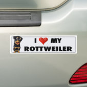 Rottweiler Love Sticker (Op auto)