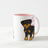Rottweiler Love Tweekleurige Koffiemok (Voorkant rechts)