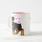 Rottweiler Love Tweekleurige Koffiemok (Voorkant links)