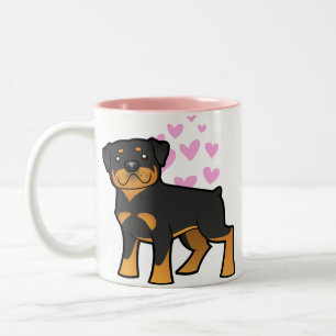 Rottweiler Love Tweekleurige Koffiemok