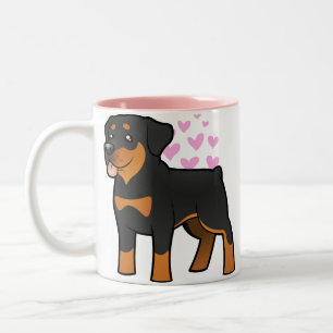 Rottweiler Love Tweekleurige Koffiemok