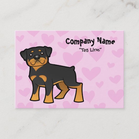 Rottweiler Love Visitekaartje (Voorkant)