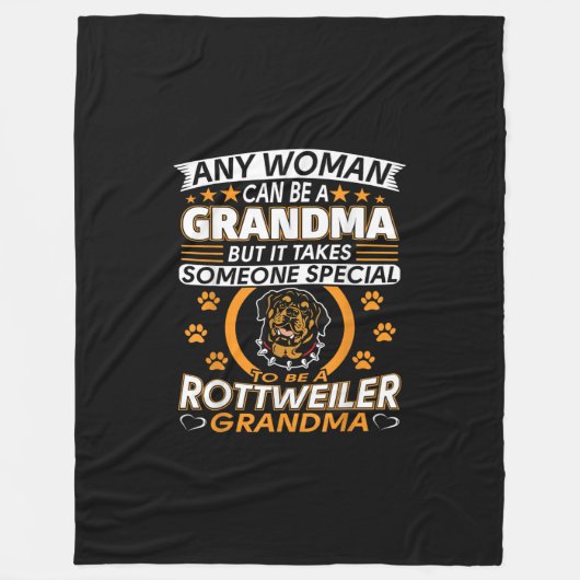 Rottweiler lover oma beste cadeau idee rottweiler fleece deken (Voorkant)