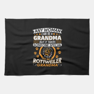 Rottweiler lover oma beste cadeau idee rottweiler theedoek