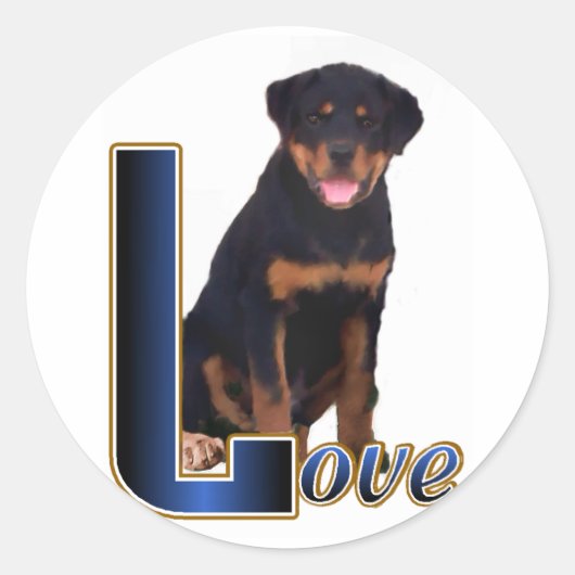 Rottweiler Lovers Gifts Ronde Sticker (Voorkant)