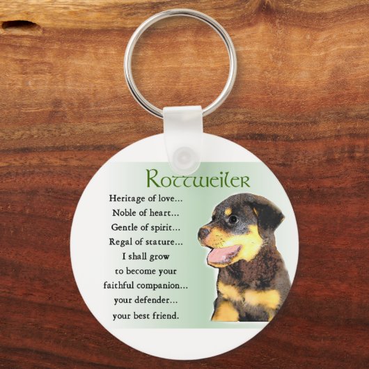 Rottweiler Lovers Gifts Sleutelhanger (Voorkant)