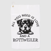 Rottweiler Lovers Golfhanddoek (Voorkant)