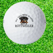 Rottweiler Loving Golfer Golfballen