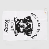 Rottweiler-Loving Golfhanddoek (Horizontaal)