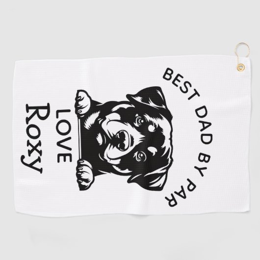 Rottweiler-Loving  Golfhanddoek (Horizontaal)
