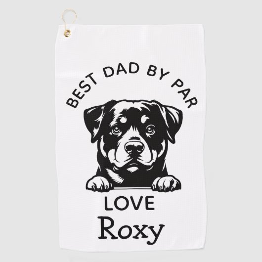 Rottweiler-Loving Golfhanddoek (Voorkant)