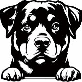 Rottweiler-Loving Golfhanddoek