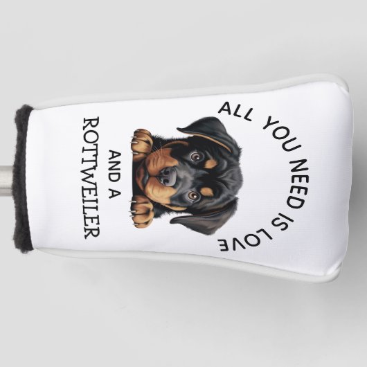  Rottweiler-Loving  Golfheadcover (Voorkant)