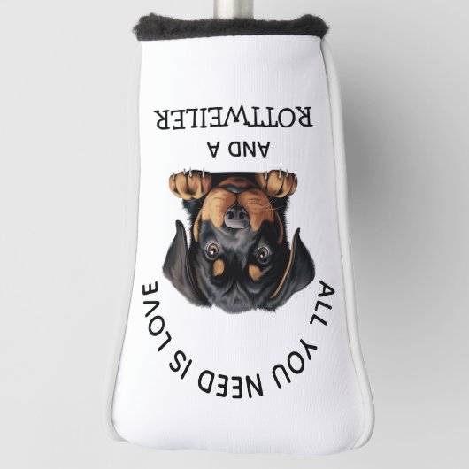 Rottweiler-Loving  Golfheadcover (Draai 90)