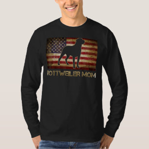Rottweiler Mam Amerikaanse vlag Patriotic Dog T-shirt