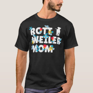 Rottweiler Mam Floral Hondenliefhebber voor Vrouwe T-shirt