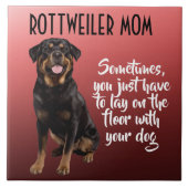 Rottweiler Mam Keramische Tile Tegeltje (Voorkant)