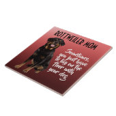 Rottweiler Mam Keramische Tile Tegeltje (Zijkant)