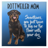 Rottweiler Mam Keramische Tile Tegeltje (Voorkant)