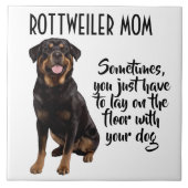 Rottweiler Mam Keramische Tile Tegeltje (Voorkant)