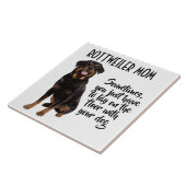 Rottweiler Mam Keramische Tile Tegeltje (Zijkant)