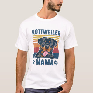 Rottweiler Mama Retro Gifts Dog mama T-shirt