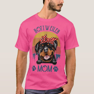 Rottweiler mama Retro Rottweiler Mama Dog L T-shirt