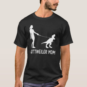 Rottweiler mama Rottie Mama Dog Rott Dinosaur Vrou T-shirt