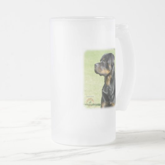 Rottweiler Matglas Bierpul (Voorkant rechts)