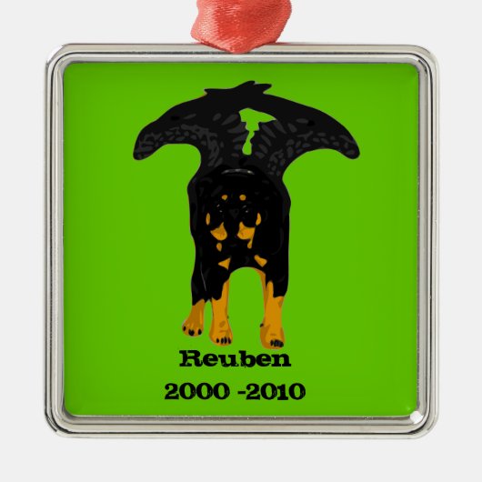 Rottweiler Memorial Ornament (Voorkant)
