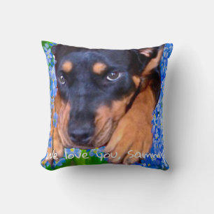 Rottweiler Memorial Pillow to Hug Kussen