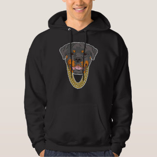 Rottweiler Met Gouden Kettingen Sticker Telefoonho Hoodie