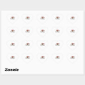 Rottweiler met kerstrottie met rottweiler hart sticker (Vel)