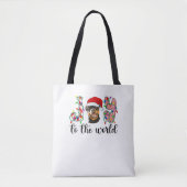 Rottweiler met kerstrottie met rottweiler tote bag (Voorkant)