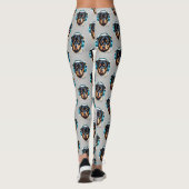 Rottweiler met koptelefoon leggings 4 (Achterkant)