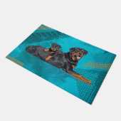 Rottweiler met puppy deurmat (Schuin)