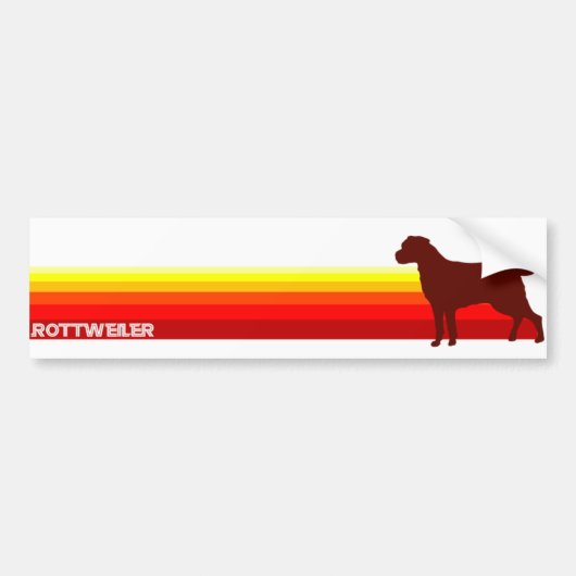 Rottweiler Met Strepen Bumpersticker (Voorkant)
