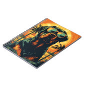 Rottweiler met zonnebril op het strand notitieboek (Linkerzijde)